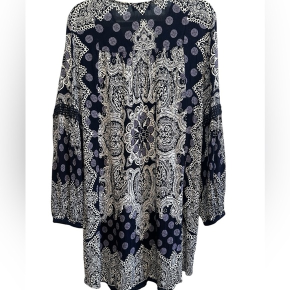Altard State Boho Tunic Dress Sz S Navy Blue 
Spring Floral Flowy Hippie Mini - Picture 3 of 16